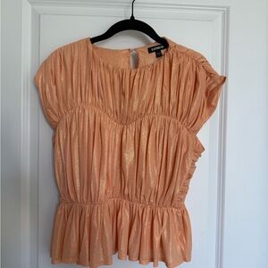 EXPRESS Coral Shimmer Blouse